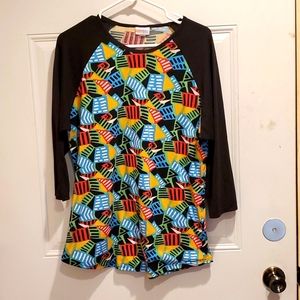 LuLaRoe Randy Baseball Top